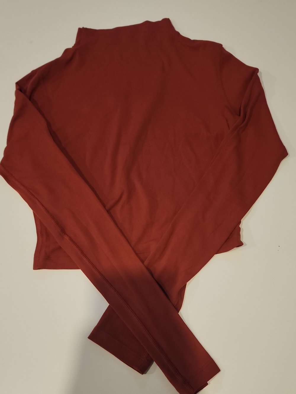 lululemon athletica Women's Mock Neck Sweater - Rust Brown